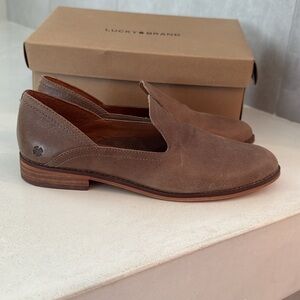 Lucky Brand Ellanzo Tan Leather Slip-Ons
